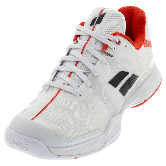 Men's Jet Mach II White and Red Tennis Shoes