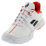 Men's Jet Mach II White and Red Tennis Shoes