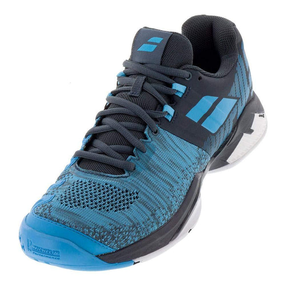 Men's Propulse Blast Gray and Blue Tennis Shoes