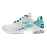 Women's Propulse Fury White and Mint Green All Court Tennis Shoes